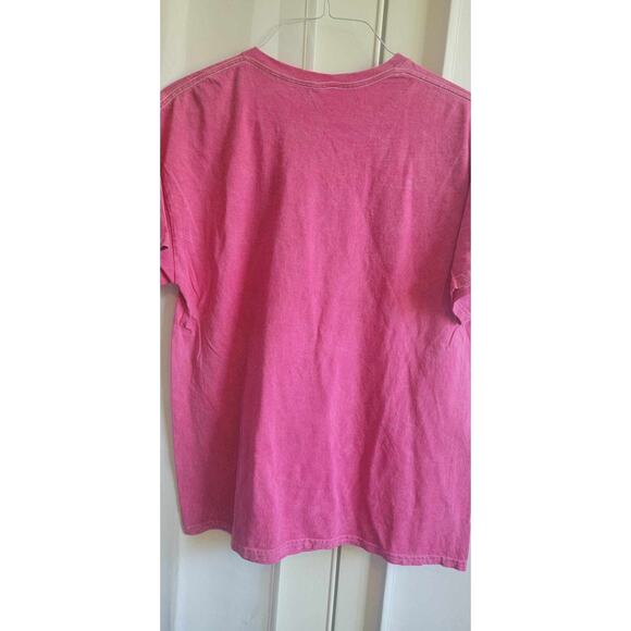 ❤️ Nirvana Acid Wash Smiley Face T-Shirt Size Large Short Sleeve Pink, New - Picture 2 of 3